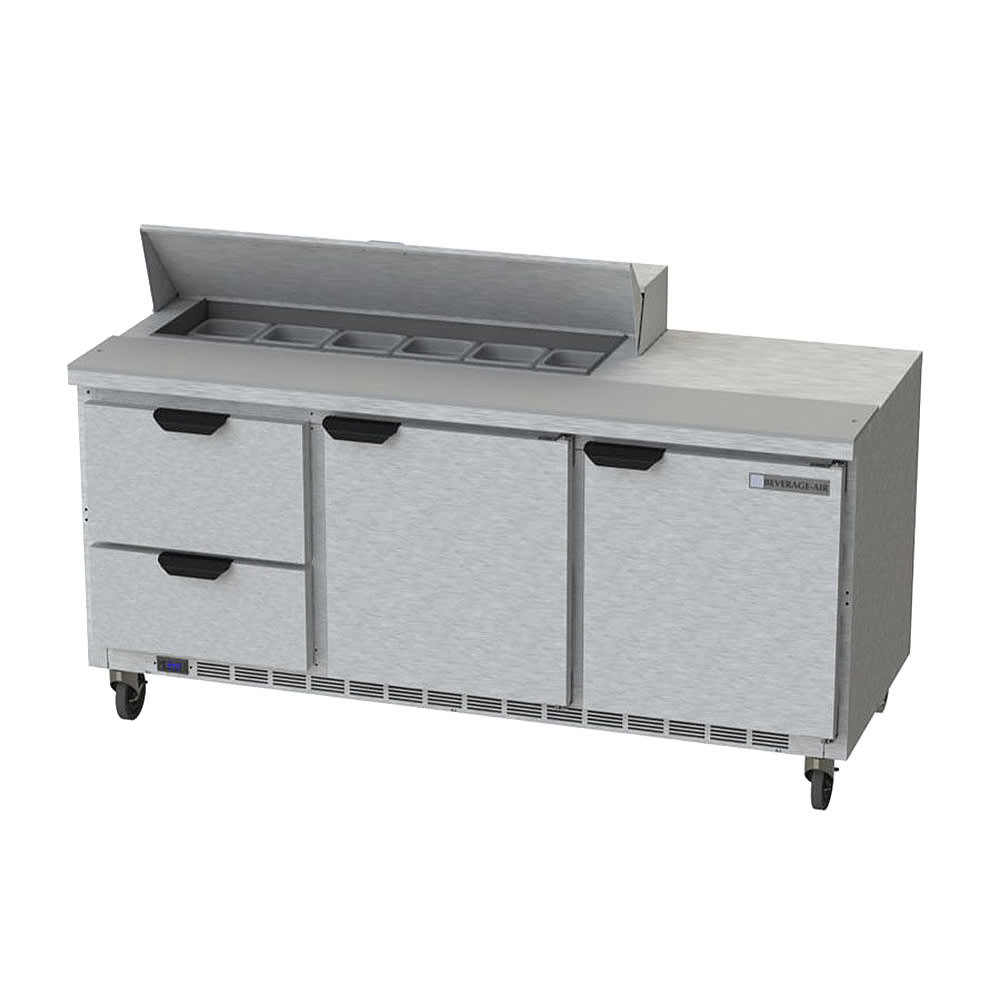 118-SPED72HC122 72" Hydrocarbon Series Sandwich/Salad Prep Table w/ Refrigerated Base, 115v