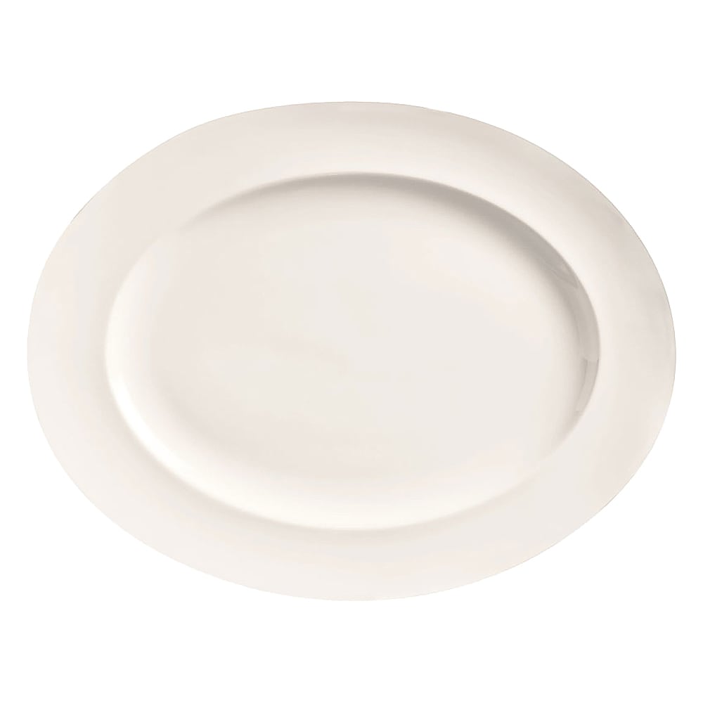 192-BW1120 11 1/8" x 8 3/4" Oval Porcelain Platter, Basics Collection