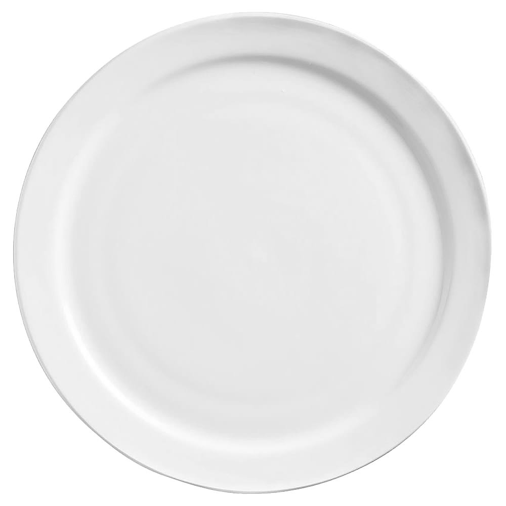 192-840410N11 6 1/2" Round Porcelain Plate w/ Narrow Rim, Bright White, Porcelana