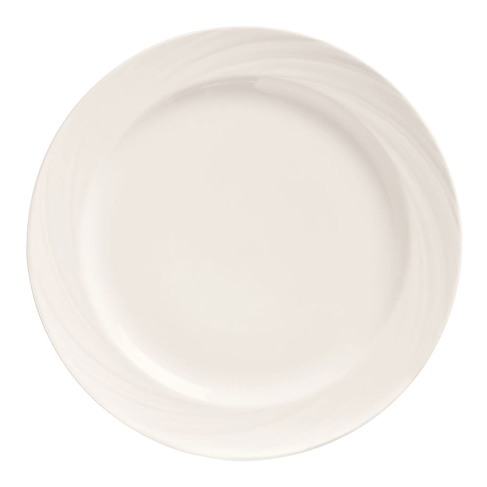 192-BO1100 12 1/2" Round Basics Orbis Plate - Medium Rim, Porcelain, Bright White