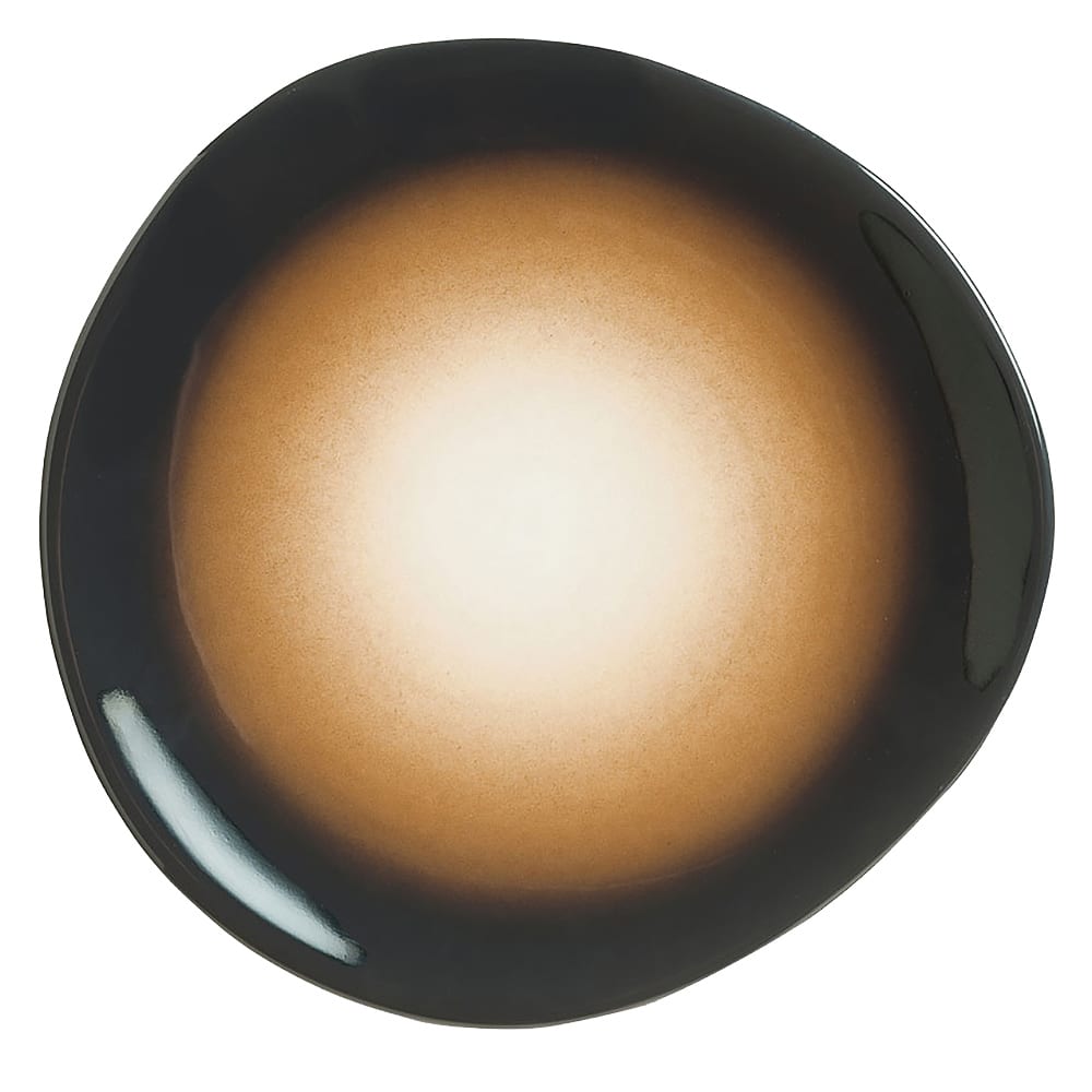 192-PEB6T 10 3/8" Organic Shaped Pebblebrook Plate - Porcelain, Tiger