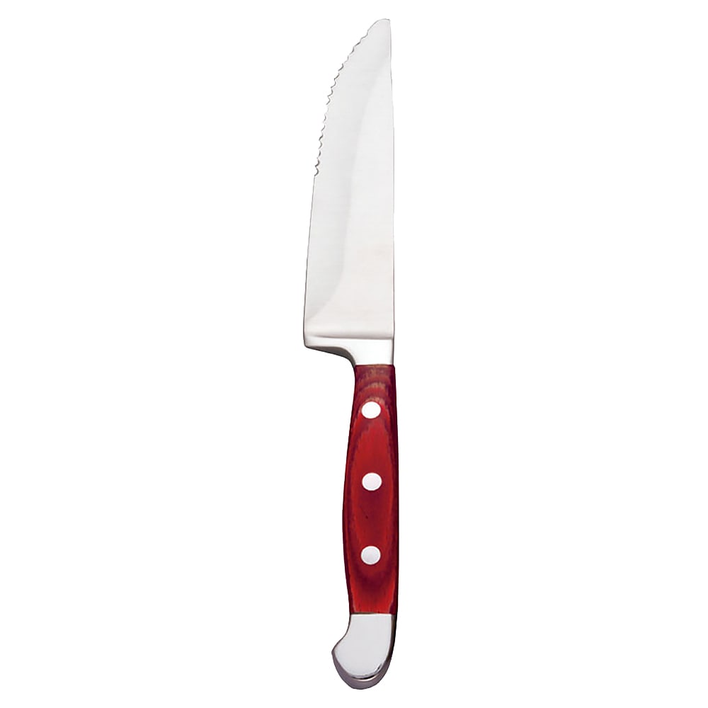 192-2001522 9 3/8" Jumbo Steak Knife w/ Full Tang, Spanish Pakkawood Handle