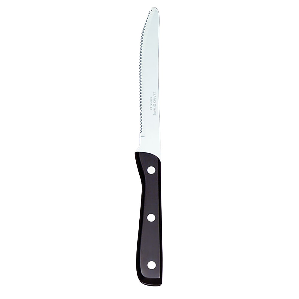 192-2012682 9 1/4" Steak Knife w/ Black Bakelite Handle & Round Tip