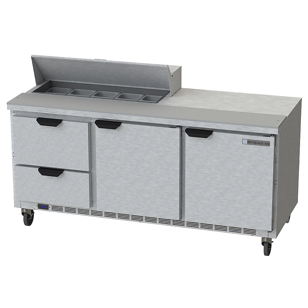 118-SPED72HC102 72" Hydrocarbon Series Sandwich/Salad Prep Table w/ Refrigerated Base, 115v