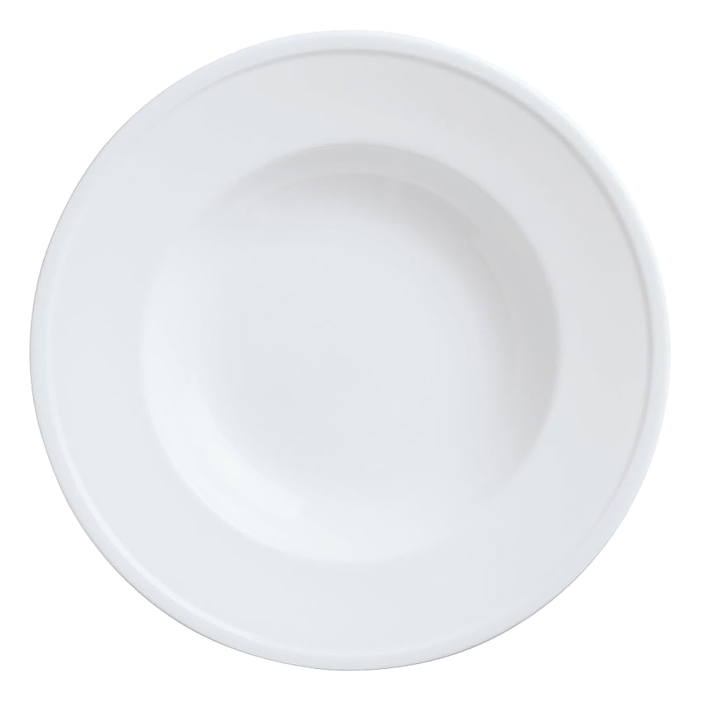 192-150210310 22 1/2 oz Round Empire Rimmed Pasta Bowl - Porcelain, Bright White
