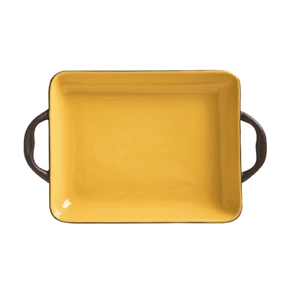 192-CBB003 23 oz Coos Bay Rectangular Tray with Handles - Ceramic, Butter