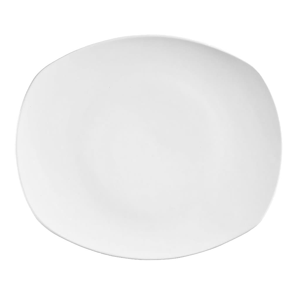 192-840436B 8" x 7" Oblong Coupe Porcelana Plate - Porcelain, Bright White