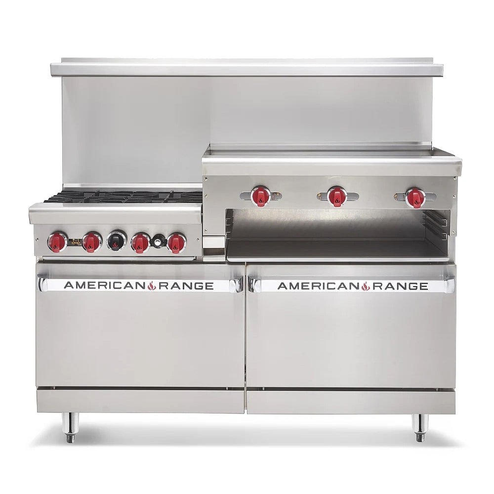 386-AR4B36RGNG 60" 4 Burner Gas Range w/ Griddle/Broiler & (2) Standard Ovens, Natural G...