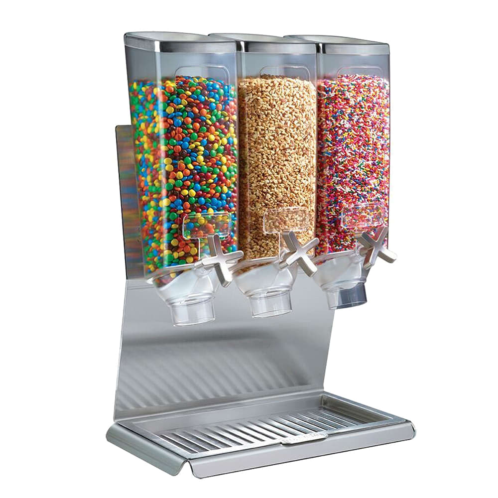 209-EZ51377 Countertop Dry Food Dispenser, (3) 1 gal Hoppers