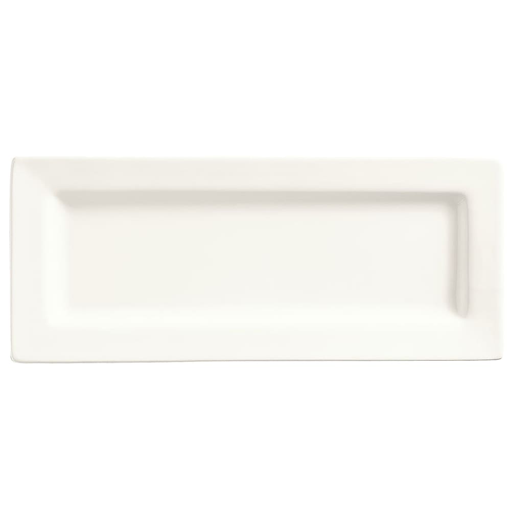192-SL24 Rectangular Porcelain Plate, 10 1/2" x 4 3/8" , Bright White, Slate