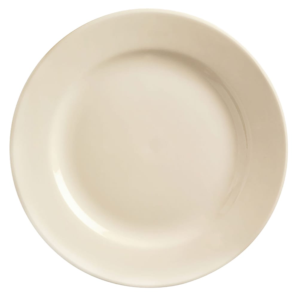 192-PWC8 9" Round Rolled Edge Plate - Stoneware, Princess White