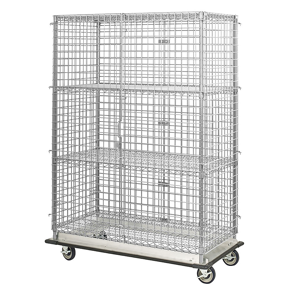 268-FHDMSEC24603 60" Mobile Security Cage - 24"W, Chromate