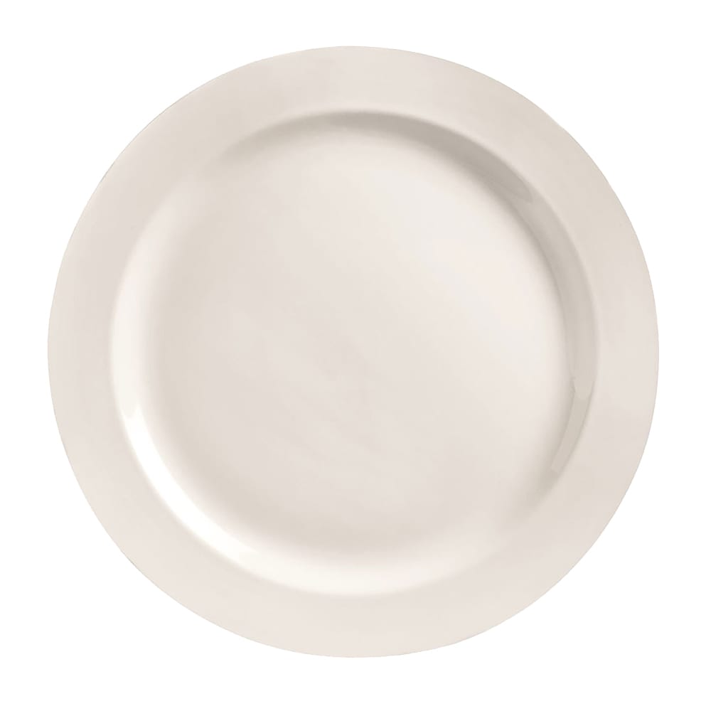 192-BW1109 8" Round Plate - Medium Rim, Porcelain, Bright White, Basics Collection