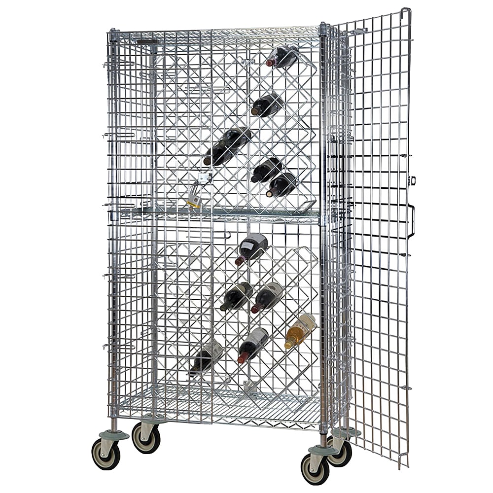 268-FMWR1836CH 63"H Commercial Wine Rack w/ (82) Bottle Capacity, Chrome