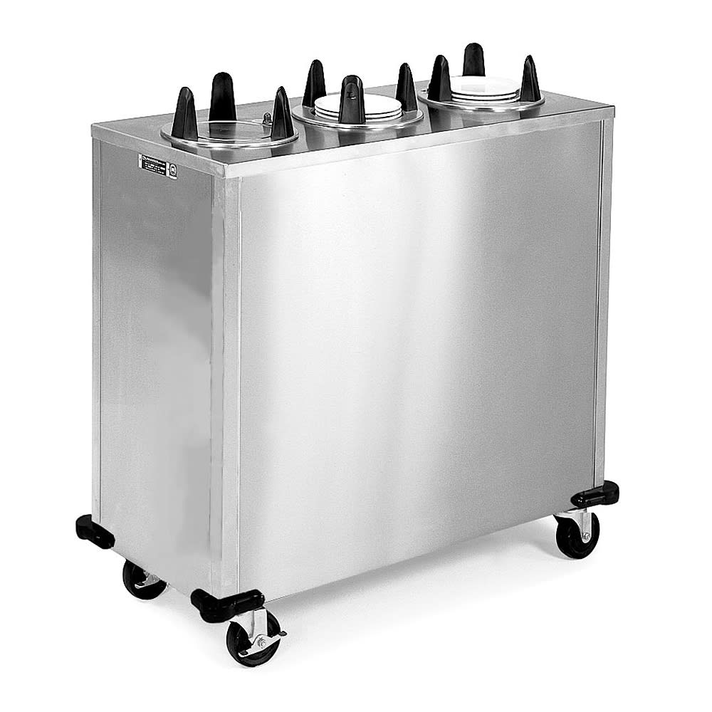 121-5306 46 1/2" Mobile Dish Dispenser w/ (3) Columns, Stainless