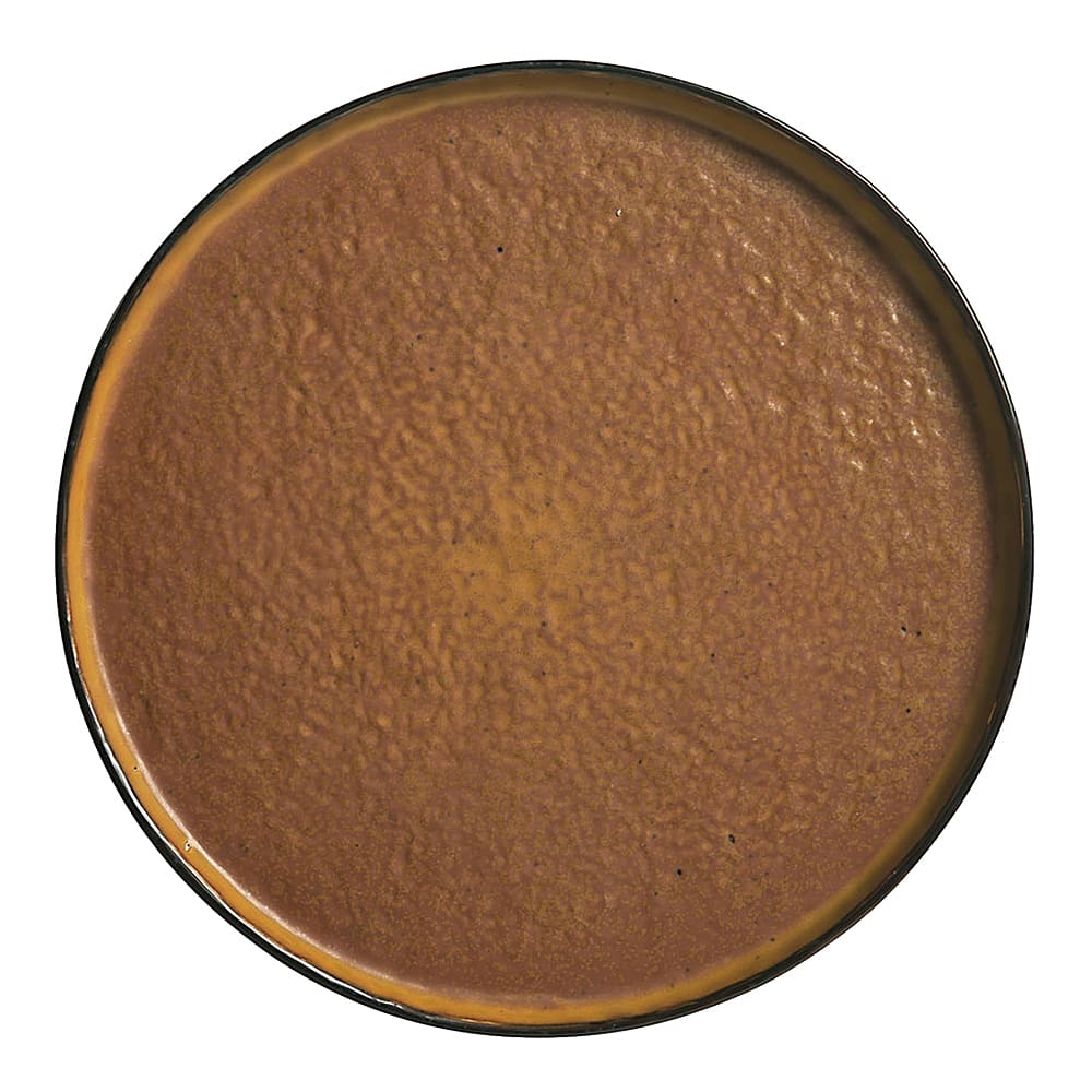 192-STB10 10 3/4" Round Los Ranchos Ceramic Tray - Brown