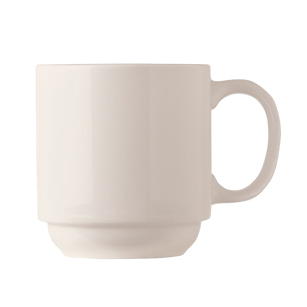 192-BW1114 11 1/2 oz Stackable Mug - Porcelain, Bright White, Basics Collection