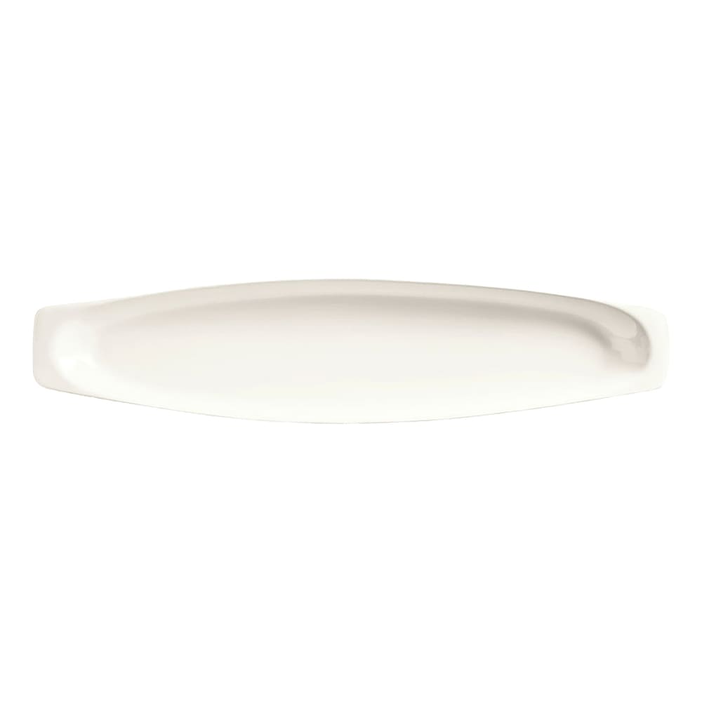 192-BW6716 17 1/4" x 4" Oblong Chef's Selection Canoe Tray - Porcelain, Ultra Brig...
