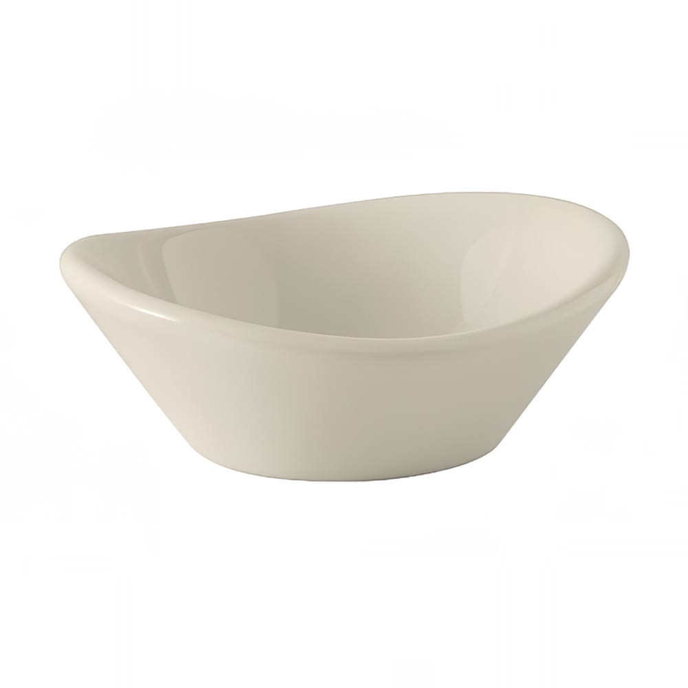 424-BEX0175 1 3/4 oz Oval Jelly Dish - Ceramic, American White