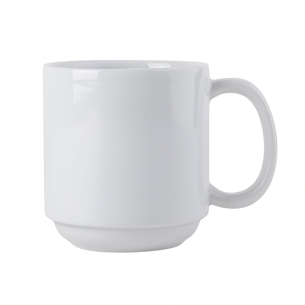 424-BPM110J 12 oz DuraTux®© Yukon Mug - China, Porcelain White