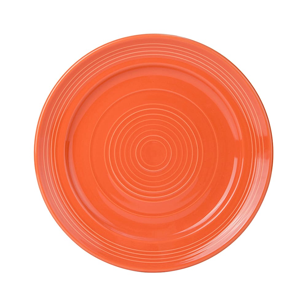 424-CPA104 10 1/2" Round Plate - China, Papaya