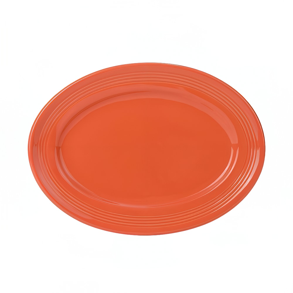 424-CPH116 11 1/2" x 8 3/8" Oval Platter - China, Papaya