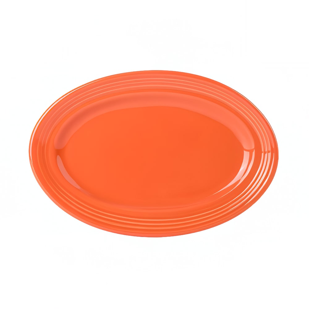 424-CPH096 9 3/4" x 6 1/2" Oval Platter - China, Papaya