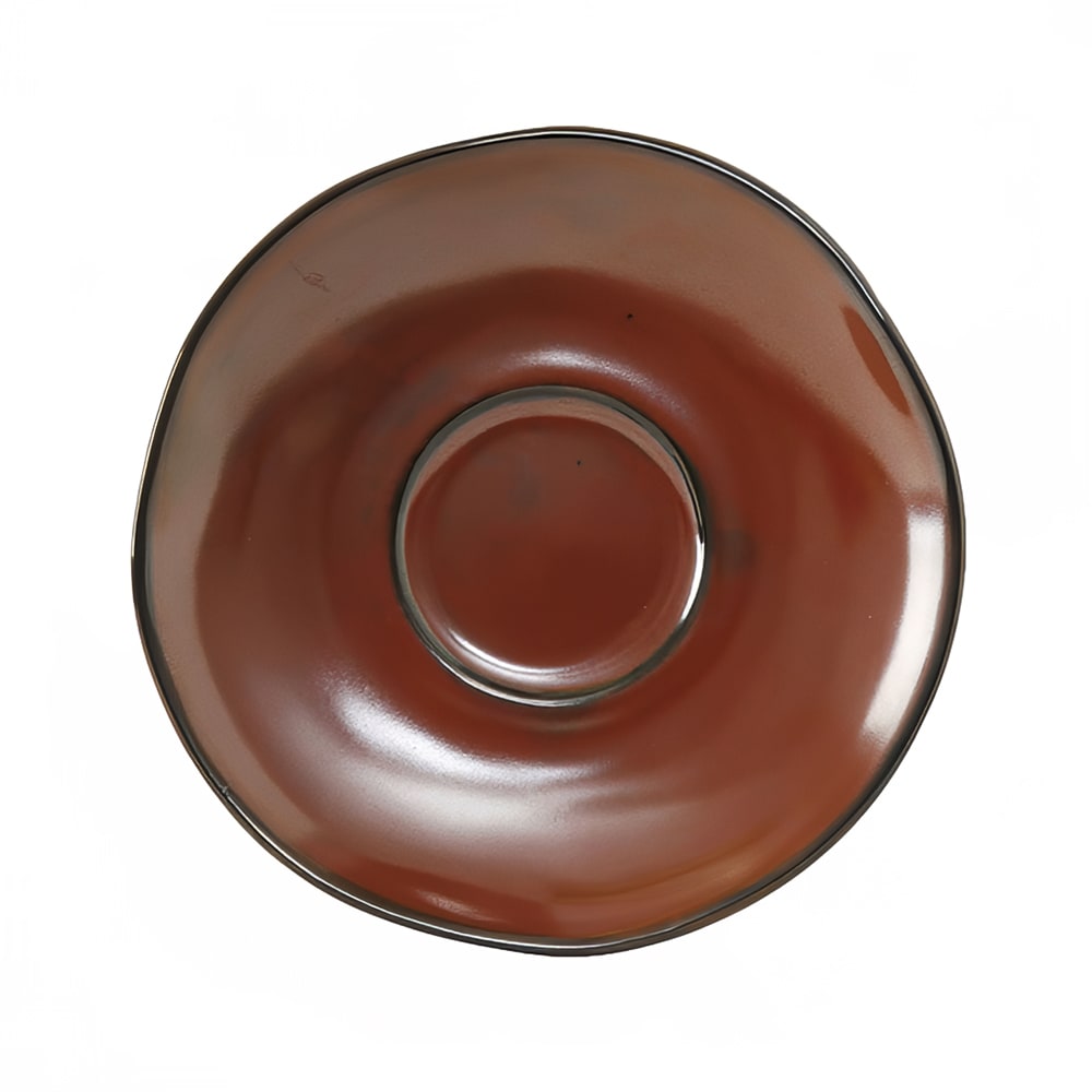424-GAR084 6 3/8" Round Ceramic Saucer - Red Rock
