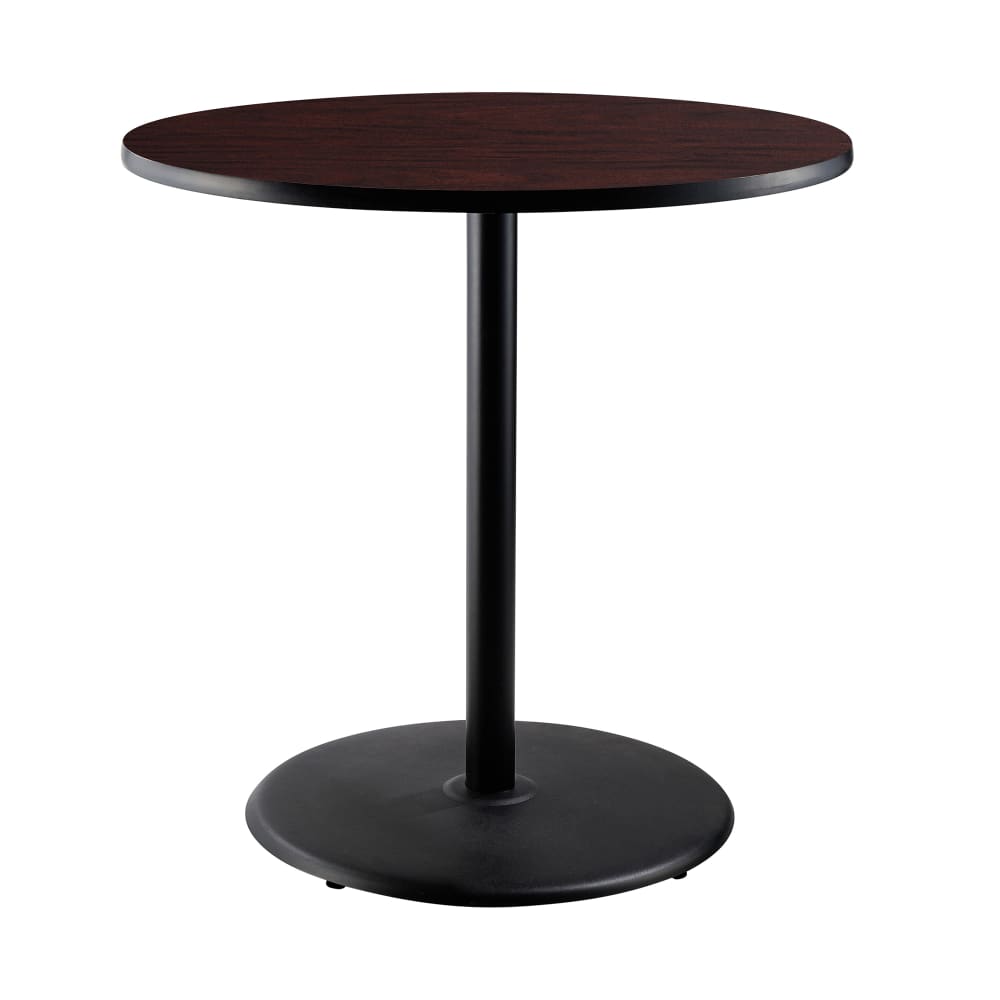 955-CT13636RCPBTMMY 36" Round Counter Height Table - Mahogany Laminate Top, Steel Base