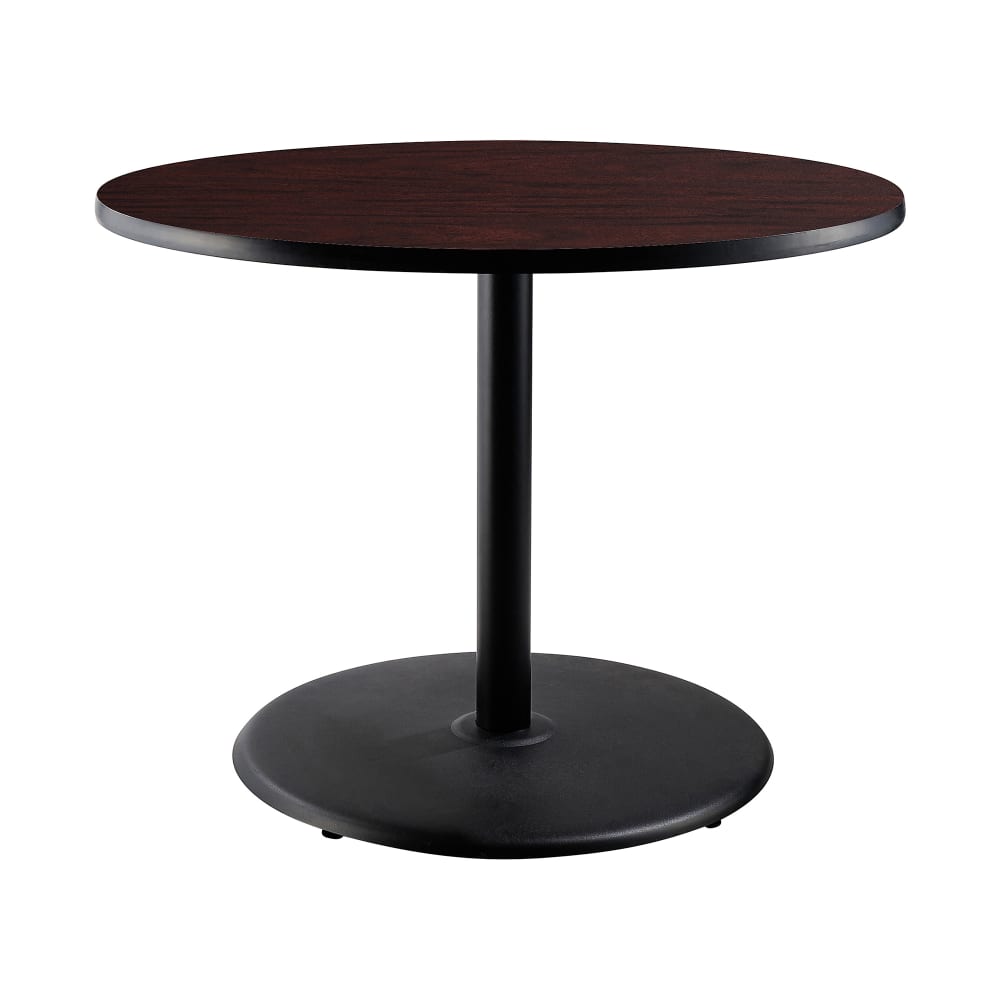 955-CT13636RDPBTMMY 36" Round Dining Height Table - Mahogany Laminate Top, Steel Base