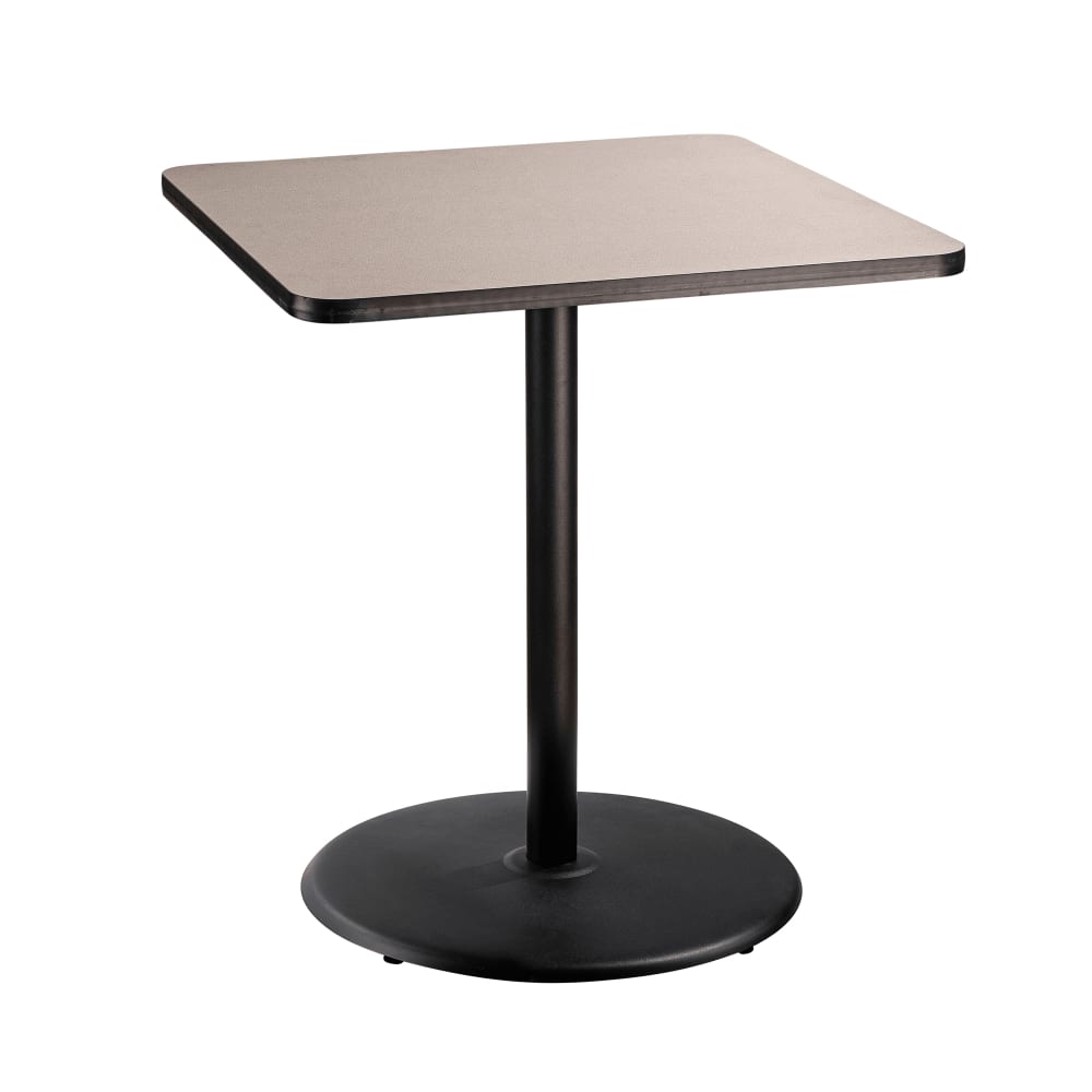 955-CT33636RBPBTMGY 36" Square Bar Height Table - Grey Nebula Laminate Top, Steel Base