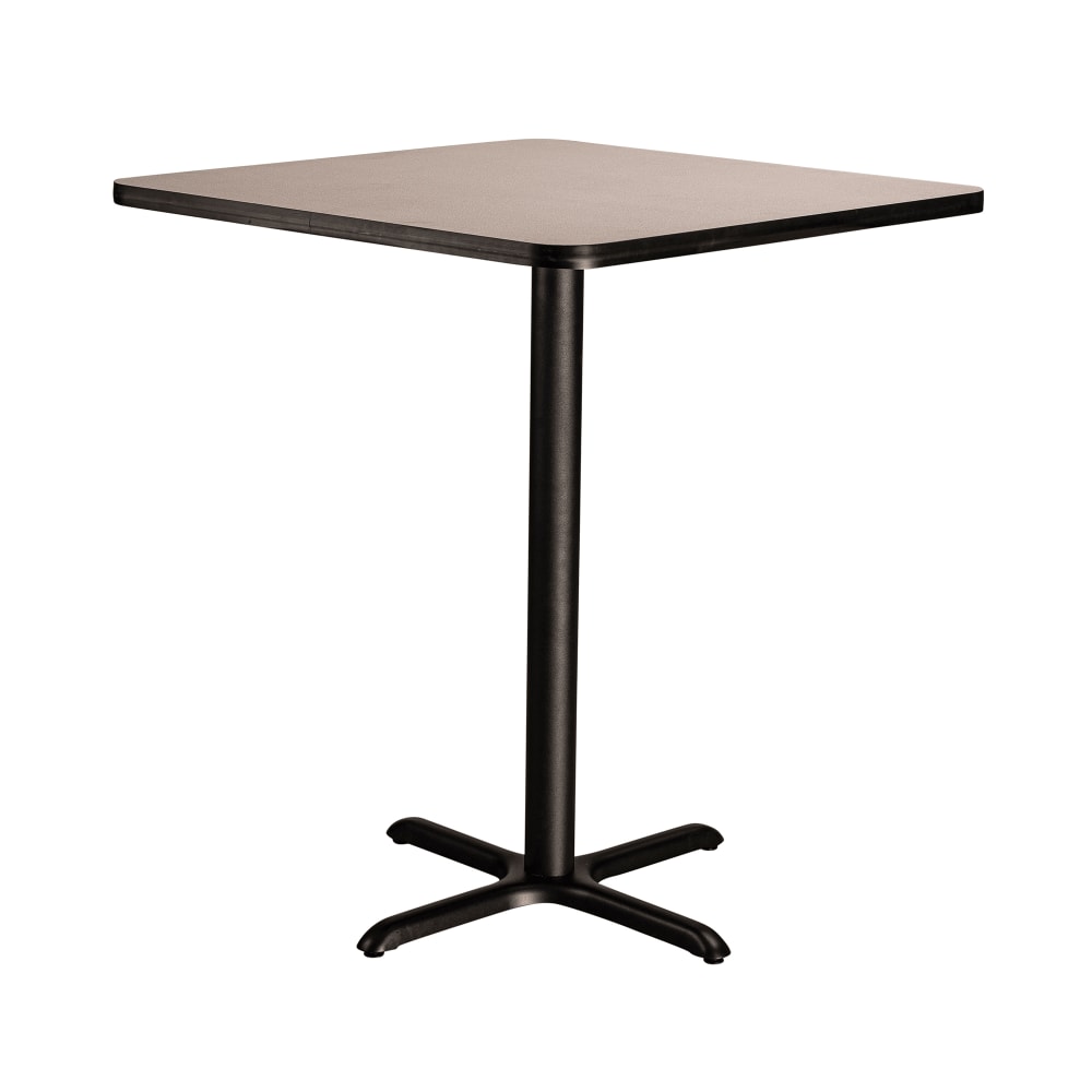 955-CT33636XDPBTMGY 36" Square Dining Height Table - Grey Nebula Laminate Top, Steel Base