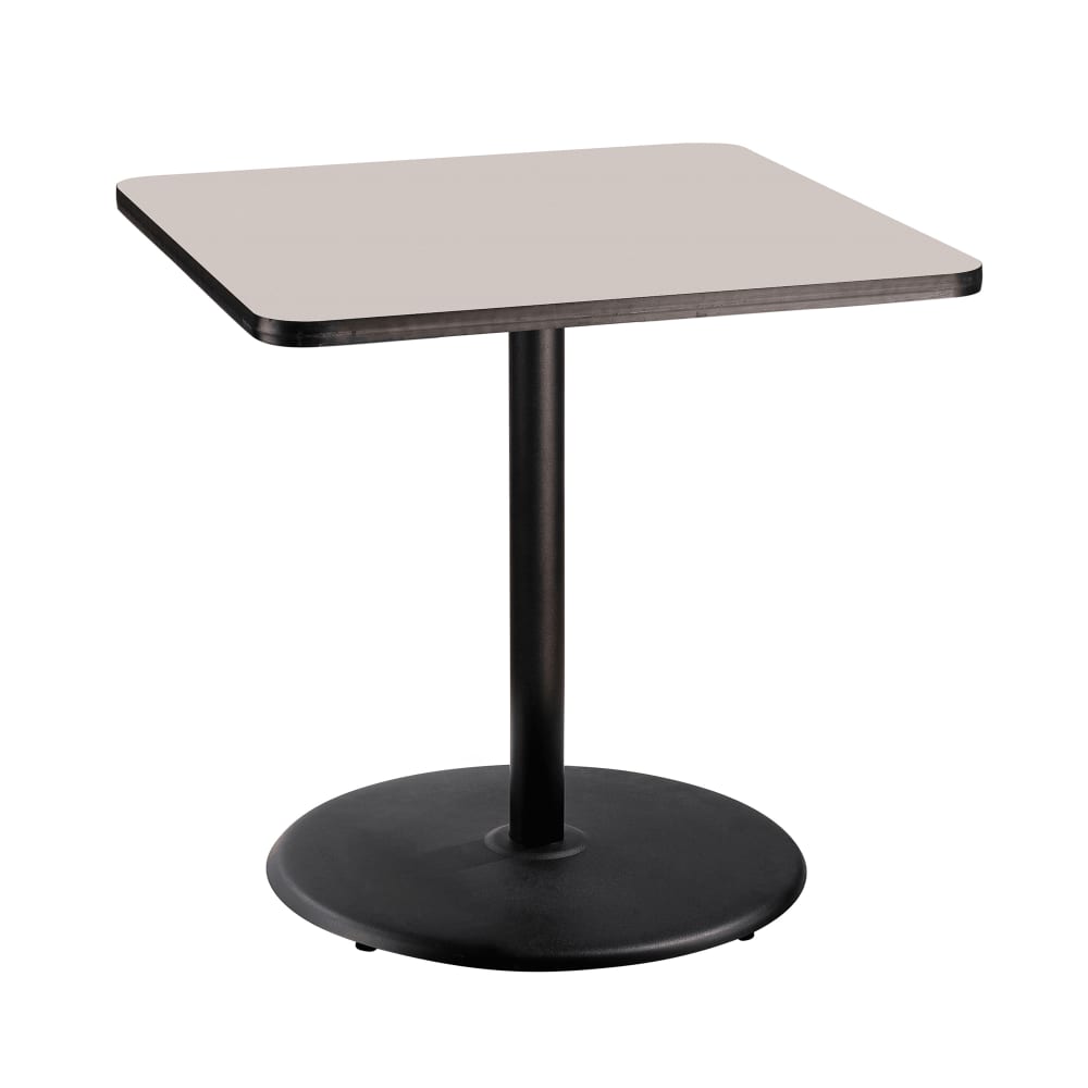 955-CT33636RCPBTMGY 36" Square Counter Height Table - Grey Nebula Laminate Top, Steel Base