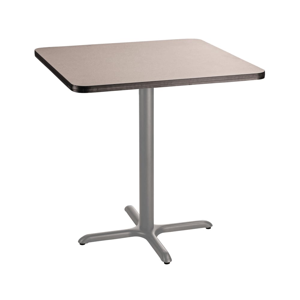 955-CTG33636XCPBTMGY 36" Square Counter Height Table - Grey Nebula Laminate Top, Steel Base