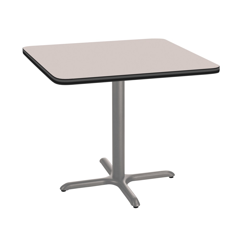 955-CTG33636XDPBTMGY 36" Square Dining Height Table - Grey Nebula Laminate Top, Steel Base