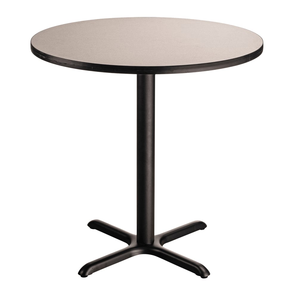 955-CT13636XCPBTMGY 36" Round Counter Height Table - Grey Nebula Laminate Top, Steel Base