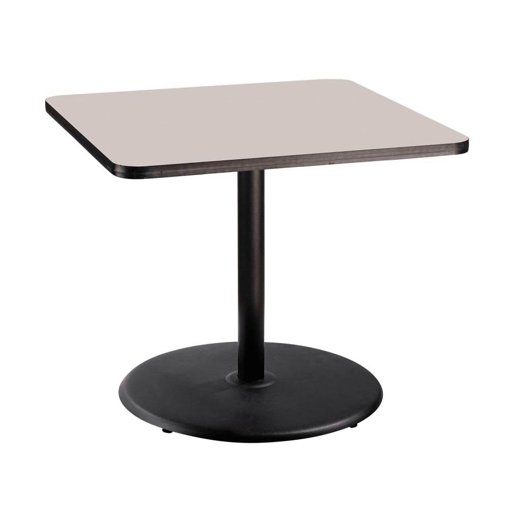 955-CT33636RDPBTMGY 36" Square Dining Height Table - Grey Nebula Laminate Top, Steel Base