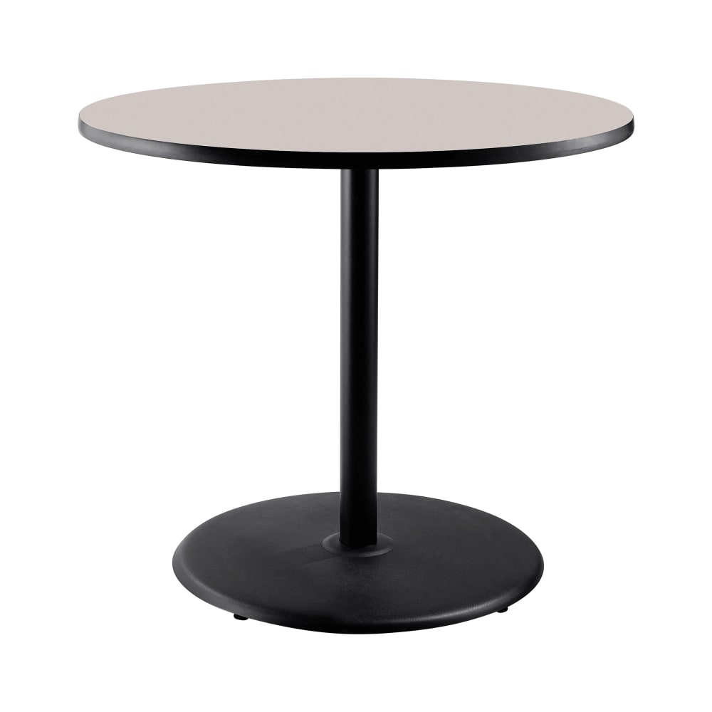 955-CT13636RCPBTMGY 36" Round Counter Height Table - Grey Nebula Laminate Top, Steel Base