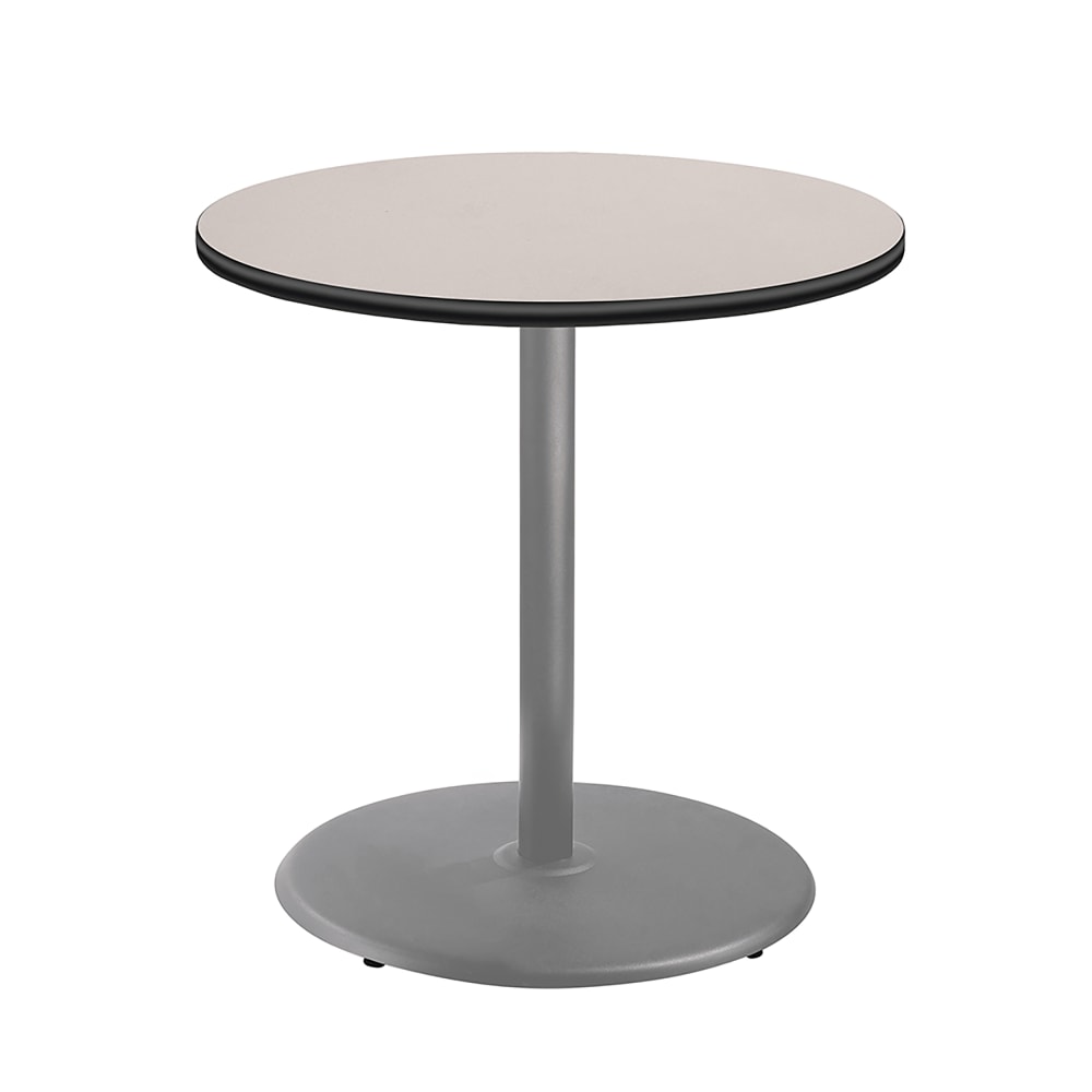 955-CTG13636RCPBTMGY 36" Round Counter Height Table - Grey Nebula Laminate Top, Steel Base