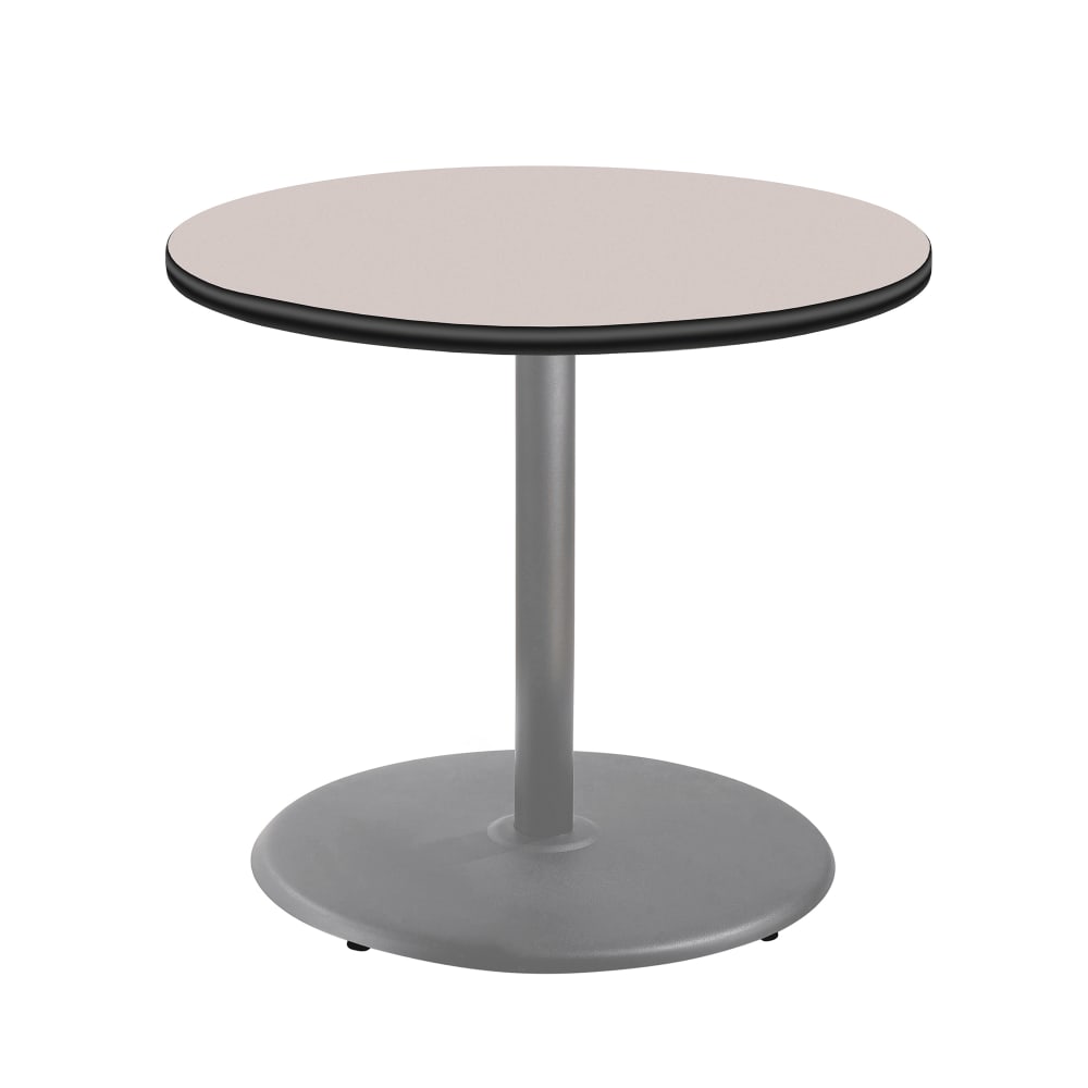 955-CTG13636RDPBTMGY 36" Round Dining Height Table - Grey Nebula Laminate Top, Steel Base