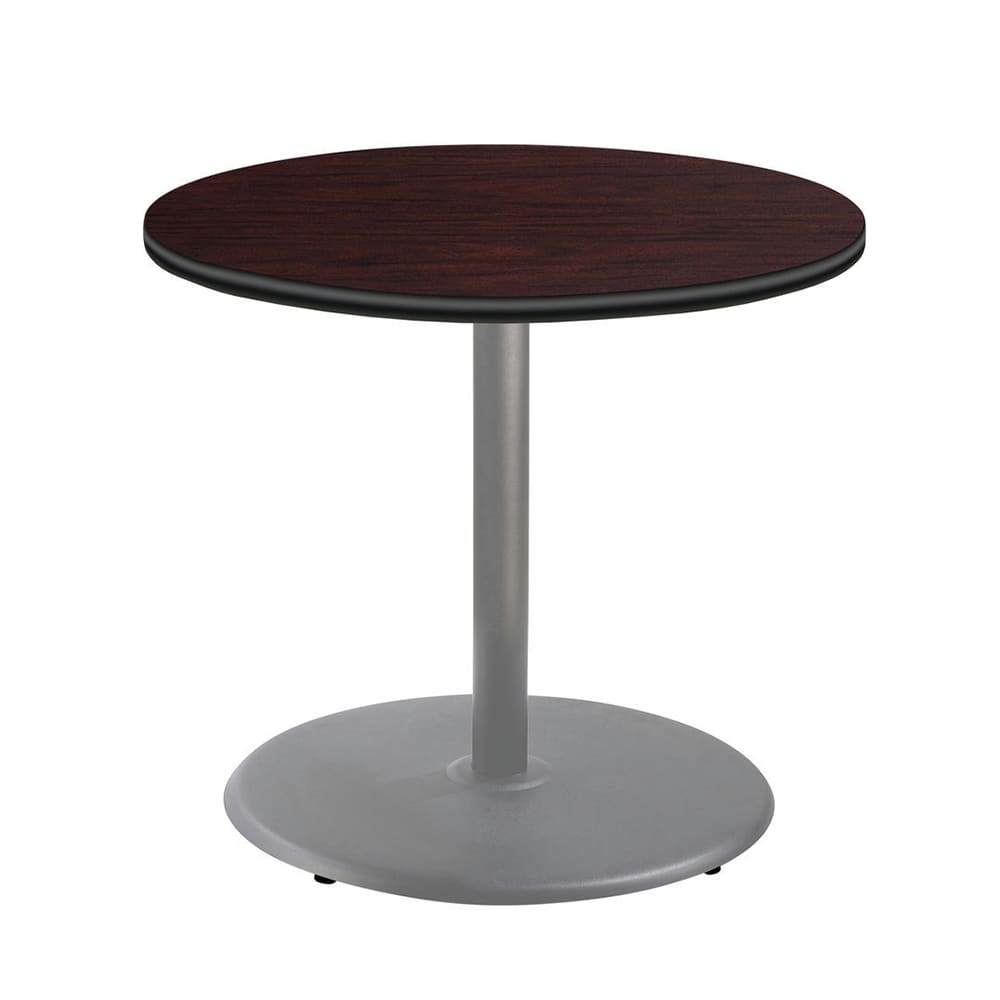 955-CTG13636RDPBTMMY 36" Round Dining Height Table - Mahogany Laminate Top, Steel Base