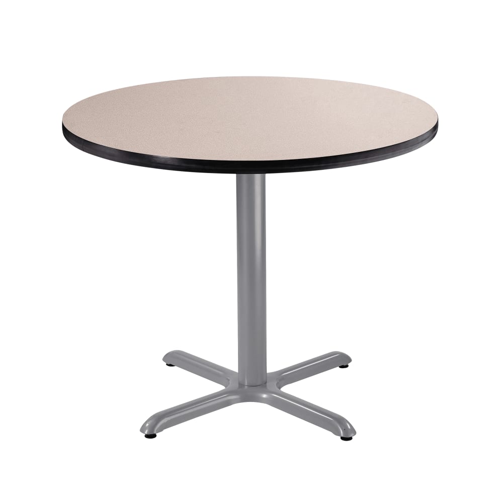 955-CTG13636XDPBTMGY 36" Round Dining Height Table - Grey Nebula Laminate Top, Steel Base