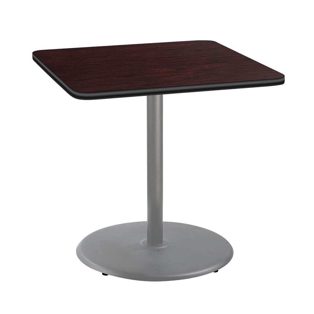 955-CTG33636RCPBTMMY 36" Square Counter Height Table - Mahogany Laminate Top, Steel Base