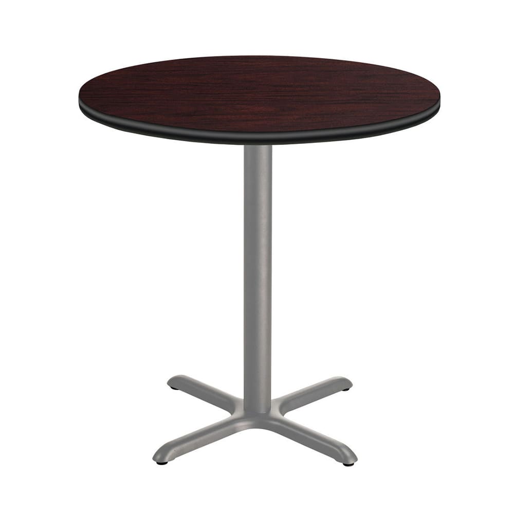 955-CTG13636XCPBTMMY 36" Round Counter Height Table - Mahogany Laminate Top, Steel Base