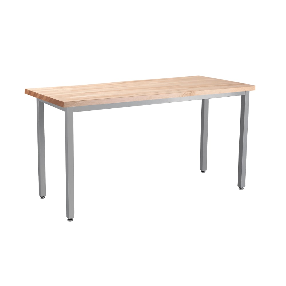 955-HDT93060B Rectangular Activity Table - 60"L x 30"W, Butcherblock Top, Beige