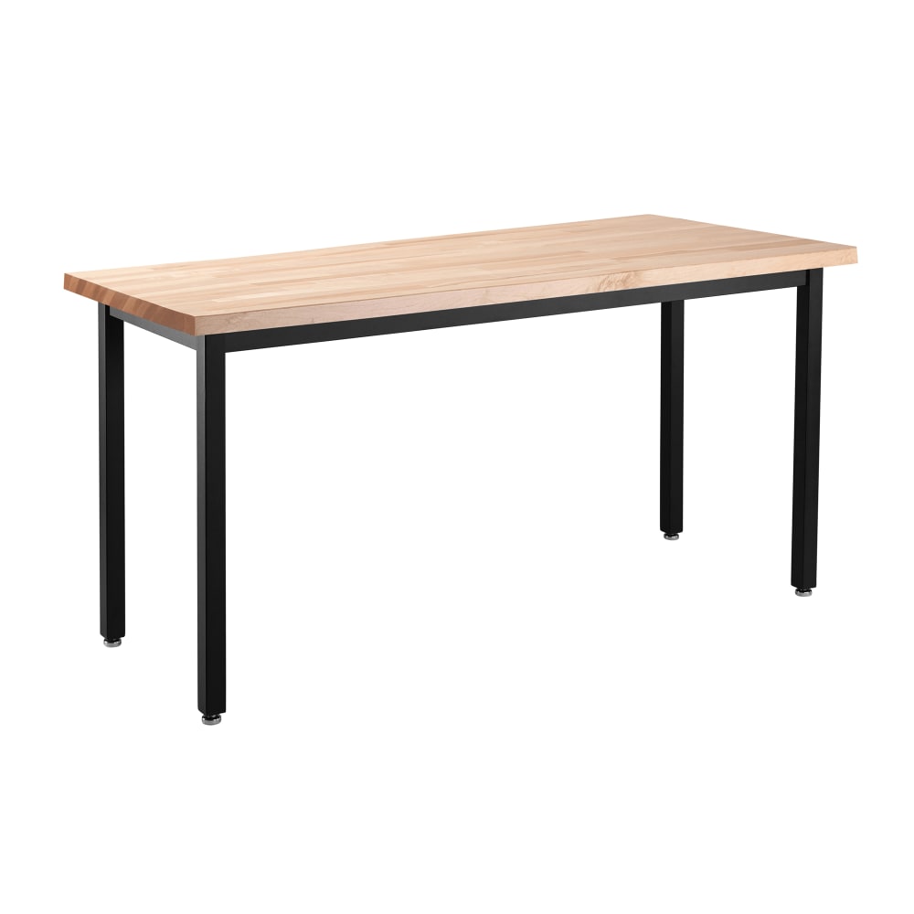 955-HDT73060B Rectangular Activity Table - 60"L x 30"W, Butcherblock Top, Beige