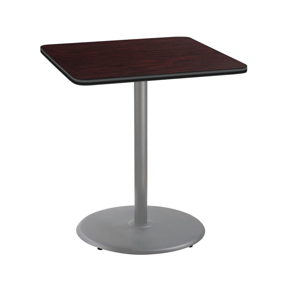 955-CTG33636RBPBTMMY 36" Square Bar Height Table - Mahogany Laminate Top, Steel Base