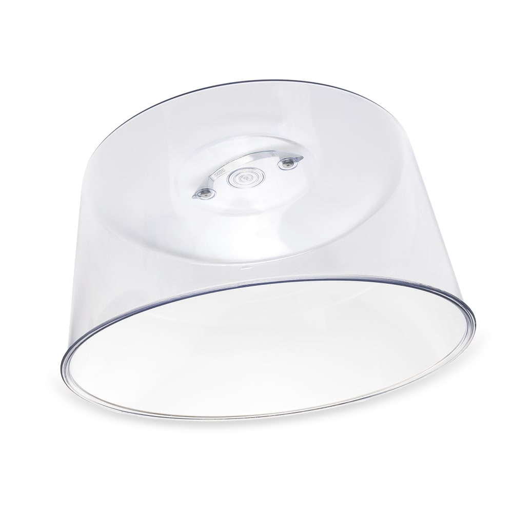 028-251207 11 5/8" Round Cake Cover - Chrome/Clear
