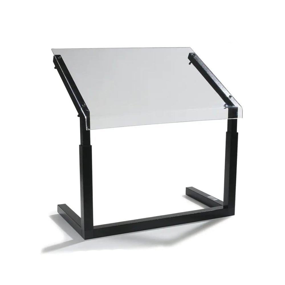 028-924807 48" Portable Sneeze Guard - Free-Standing, Adjustable, Acrylic/Aluminum, Silver