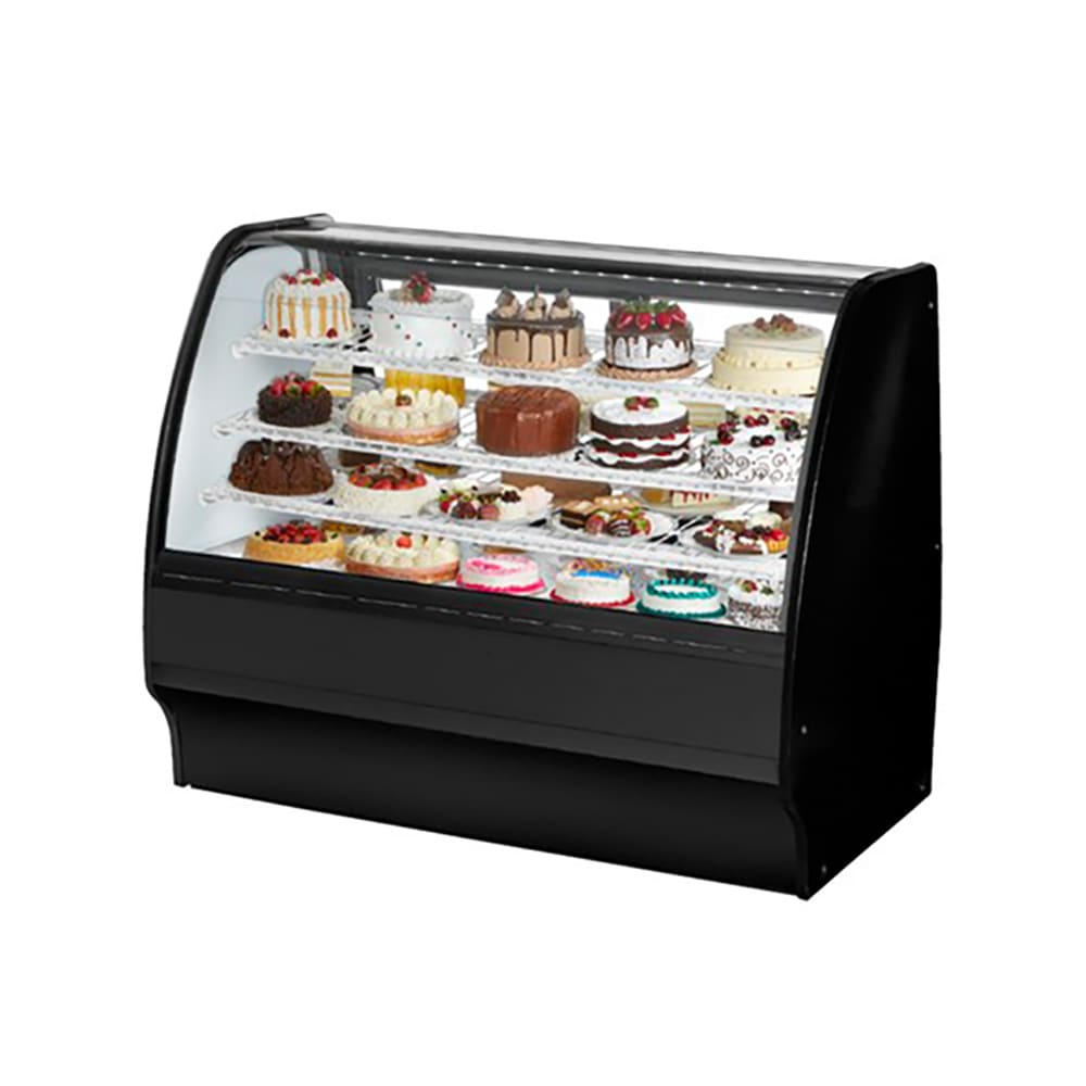 588-TGMR59SCSCBW 59 1/4" Full Service Bakery Case w/ Curved Glass - (4) Levels, 115v